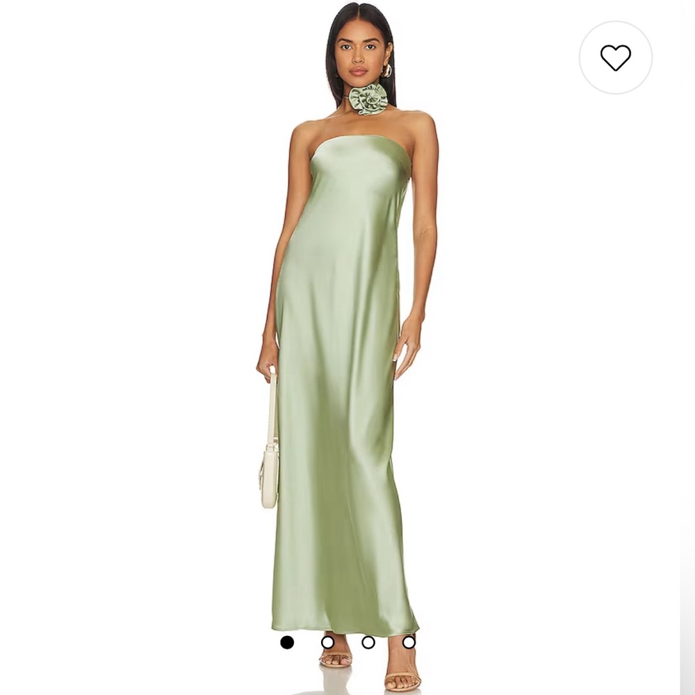 WeWoreWhat Strapless Silky Maxi Dress